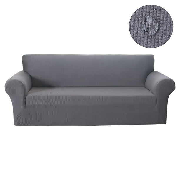 Washable Furniture Protector with Non Skid Foam and Elastic Bottom for Kids Spandex Jacquard Non Slip Soft Couch Sofa Cover Sofa, Taupe PureFit Stretch Sofa Slipcover 
